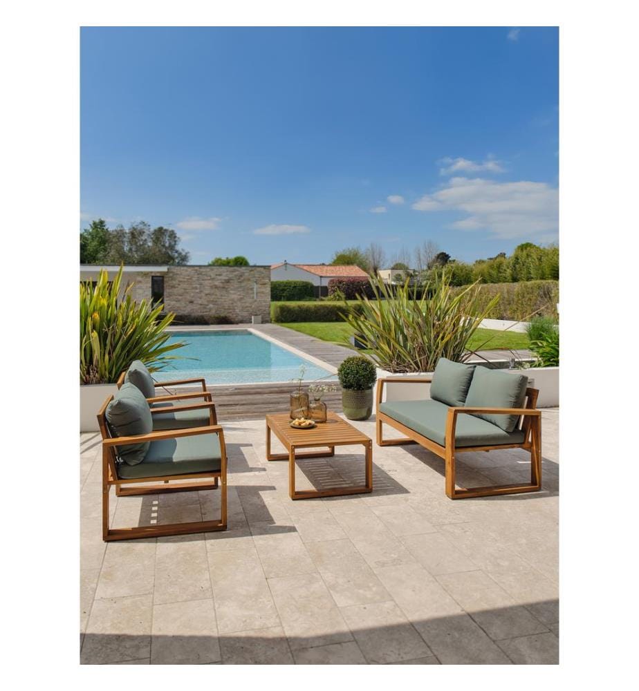 Gartenmöbel Aracaju 4-Sitzer - Olive