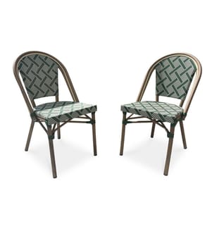 Set of 2 Bistro Garden Armchairs - Green