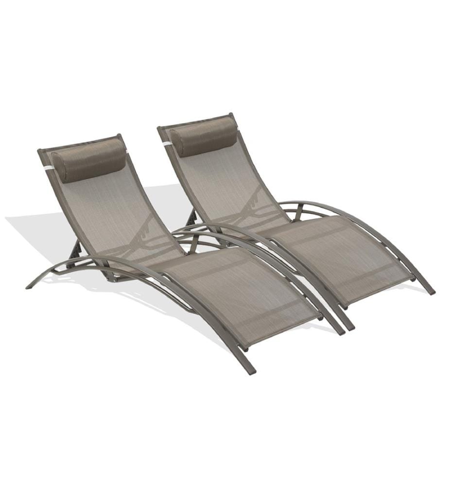 Set di 2 lettini CL76 - Cappuccino