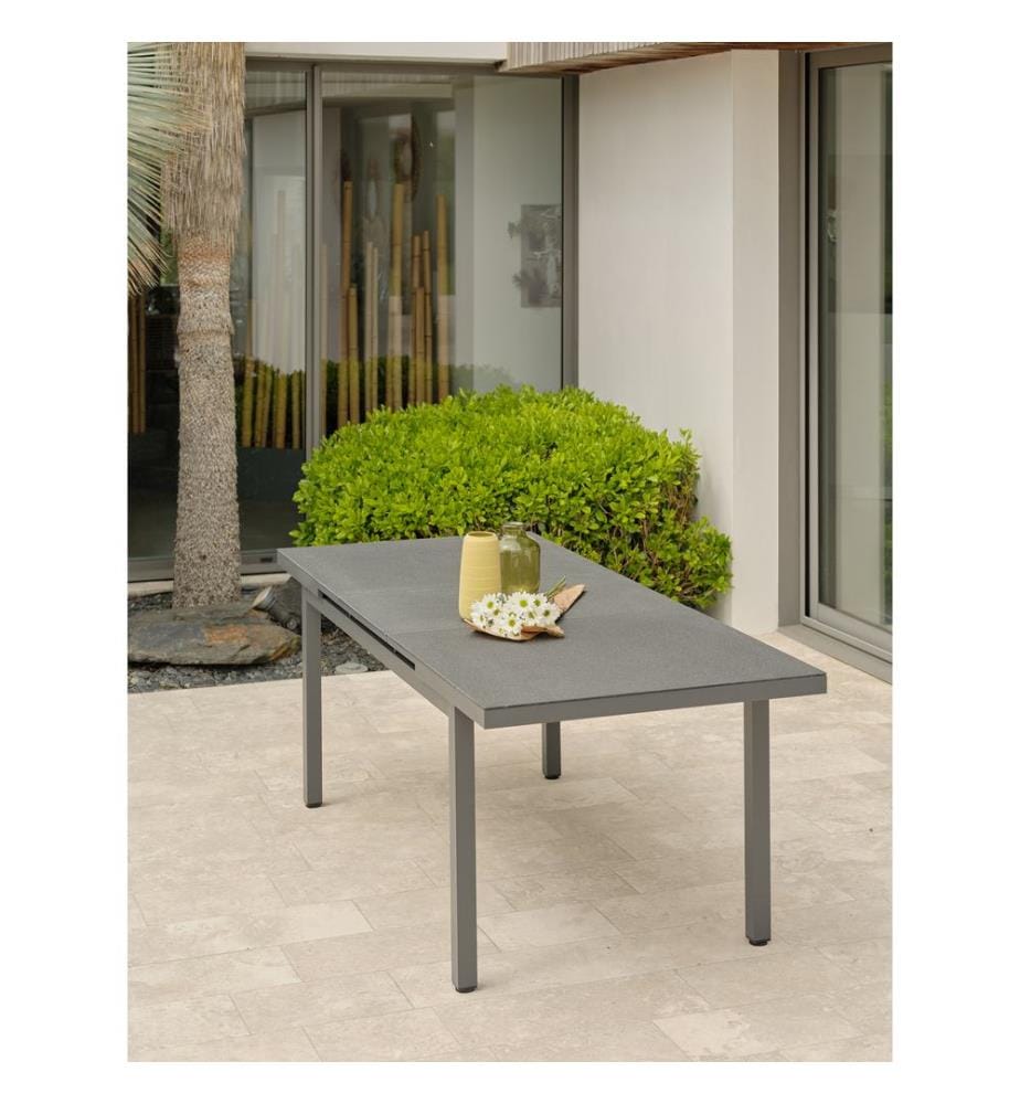 Tavolo da giardino allungabile Dania 160/210 x 90 cm - Grigio antracite