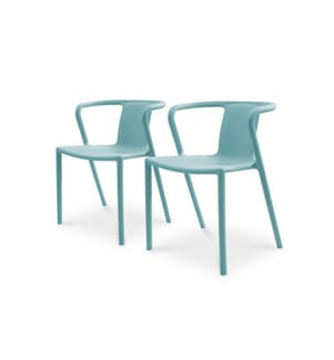 Set of 2 Diego Garden Armchairs - Azur