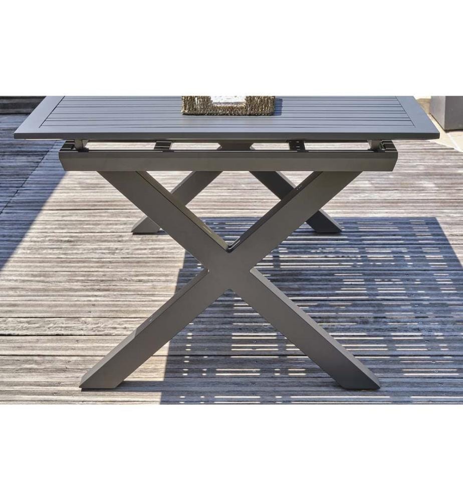 Table de Jardin Floride Extensible 180/240 x 100 cm - Gris Anthracite