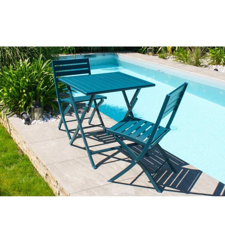 2er-Set Gartenstühle Marius - Entenblau
