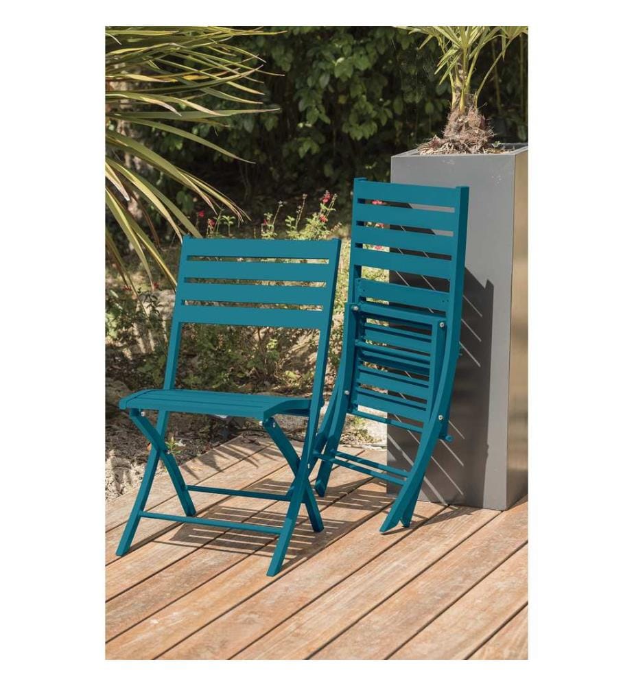 2er-Set Gartenstühle Marius - Entenblau