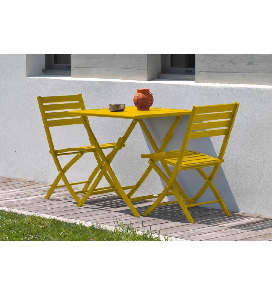 2er-Set Gartenstühle Marius - Senf