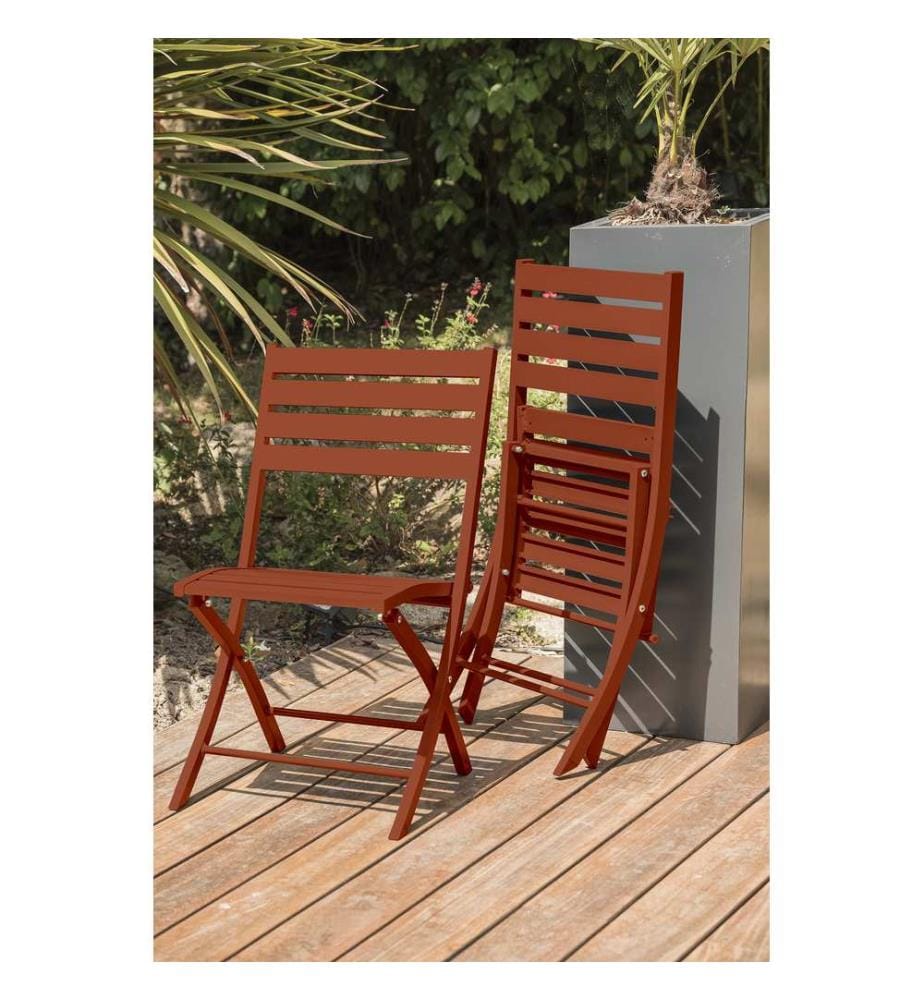 Set aus 2 Gartenstühlen Marius - Terracotta