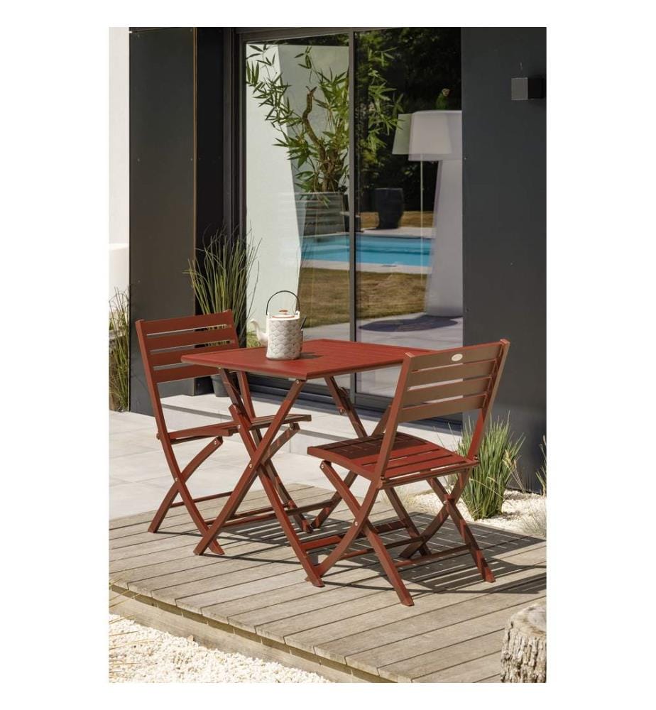 Set aus 2 Gartenstühlen Marius - Terracotta