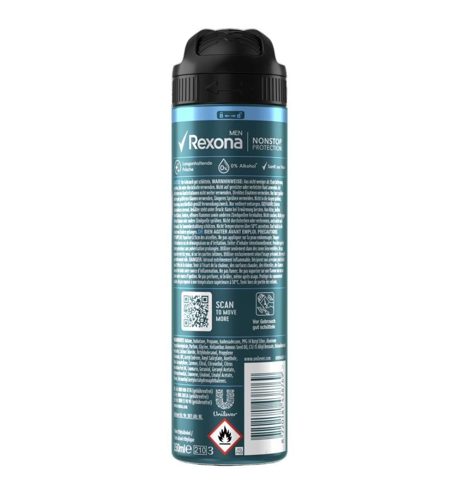 6 x Cobalt Dry Antiperspirant Spray - 150 ml