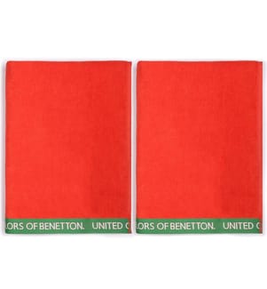 Set di 2 teli da mare 90 x 160 cm - Rosso