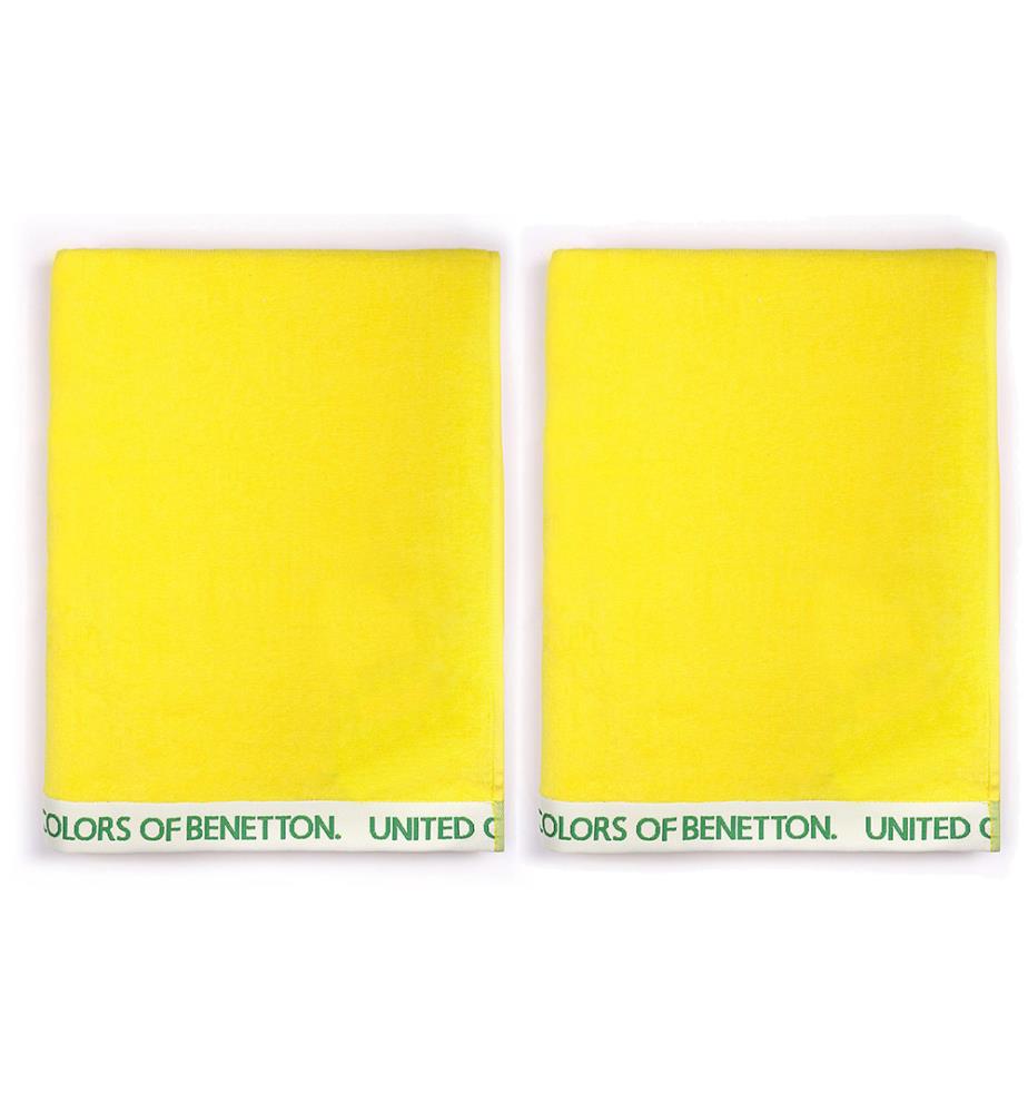 Set di 2 teli da mare 90 x 160 cm - Giallo