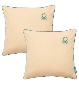 Lot de 2 Coussins 45 x 45 cm - Beige