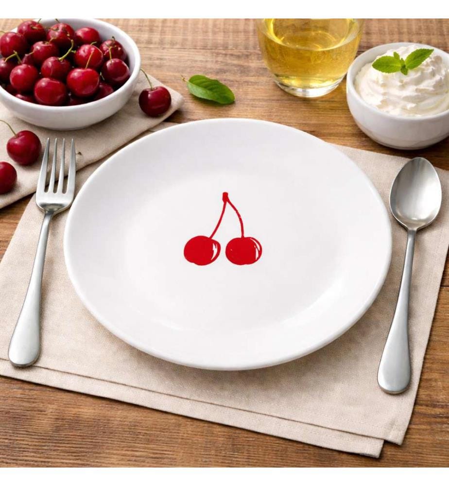 Set of 4 Dessert Plates, 19 cm in diameter