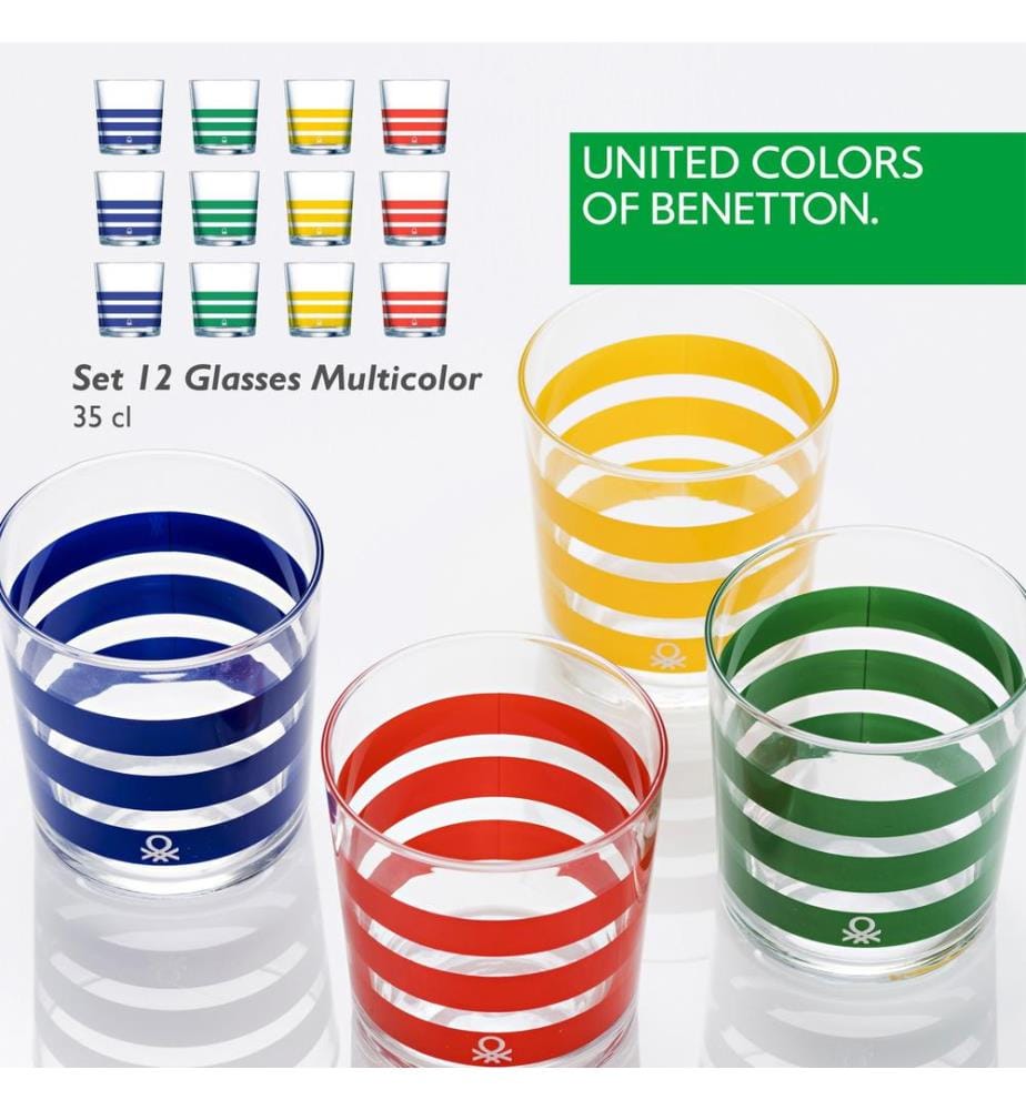 Lot de 12 Tasses en Verre 330 ml