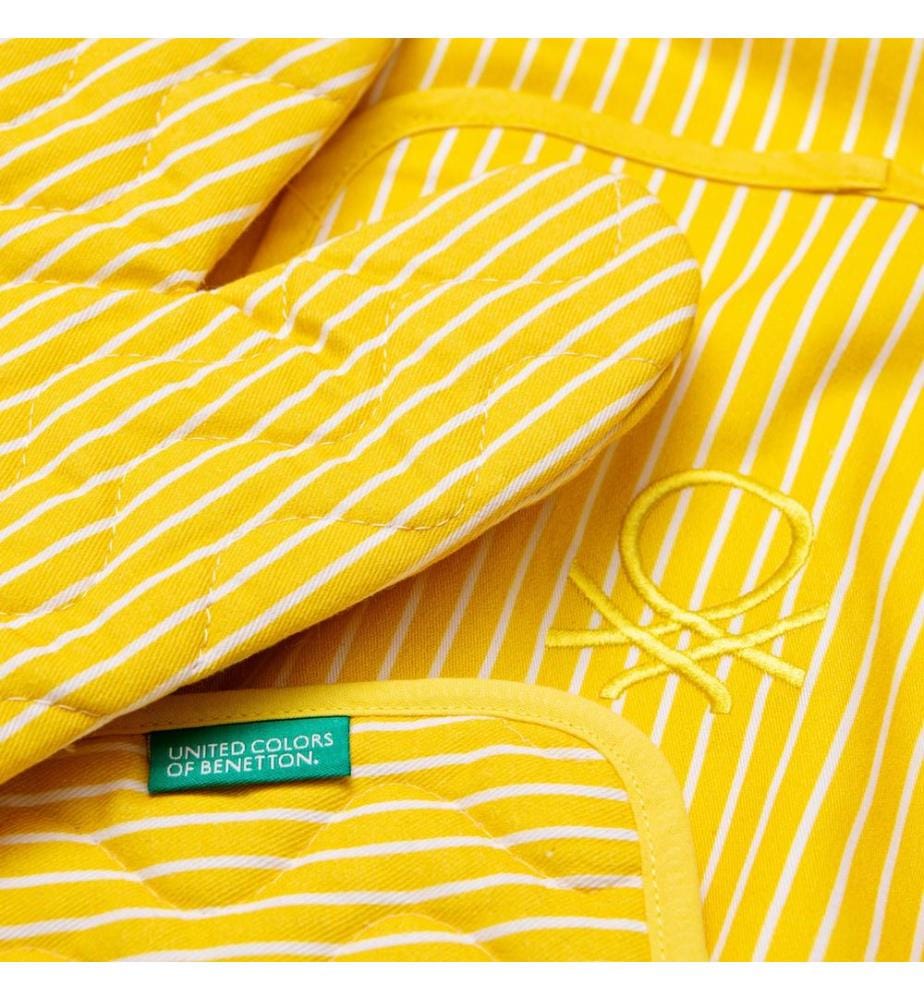 Ensemble de 3 Pièces Tablier (Tablier + Gant + Manique) - Jaune