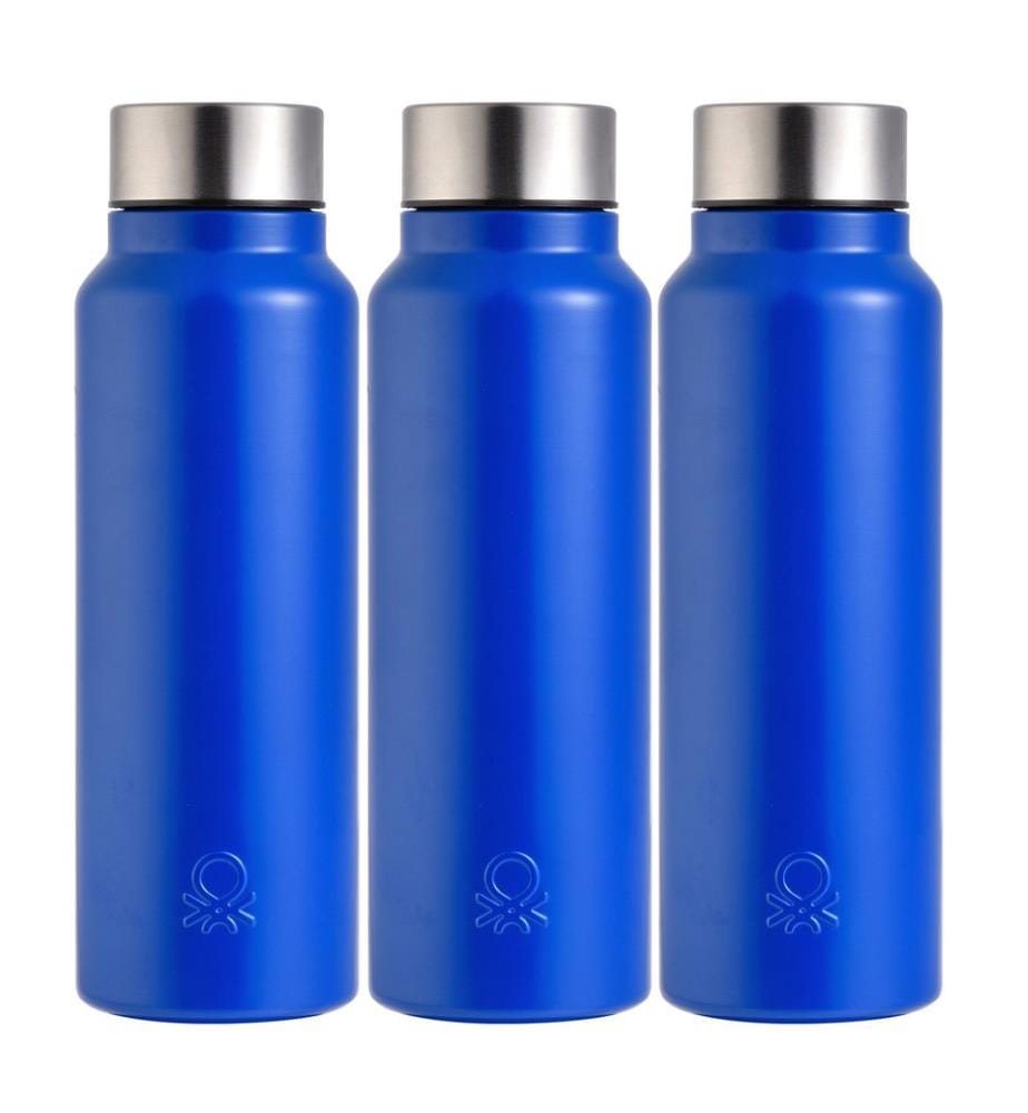 Lot de 3 Bouteilles d'Eau 750 ml - Bleu