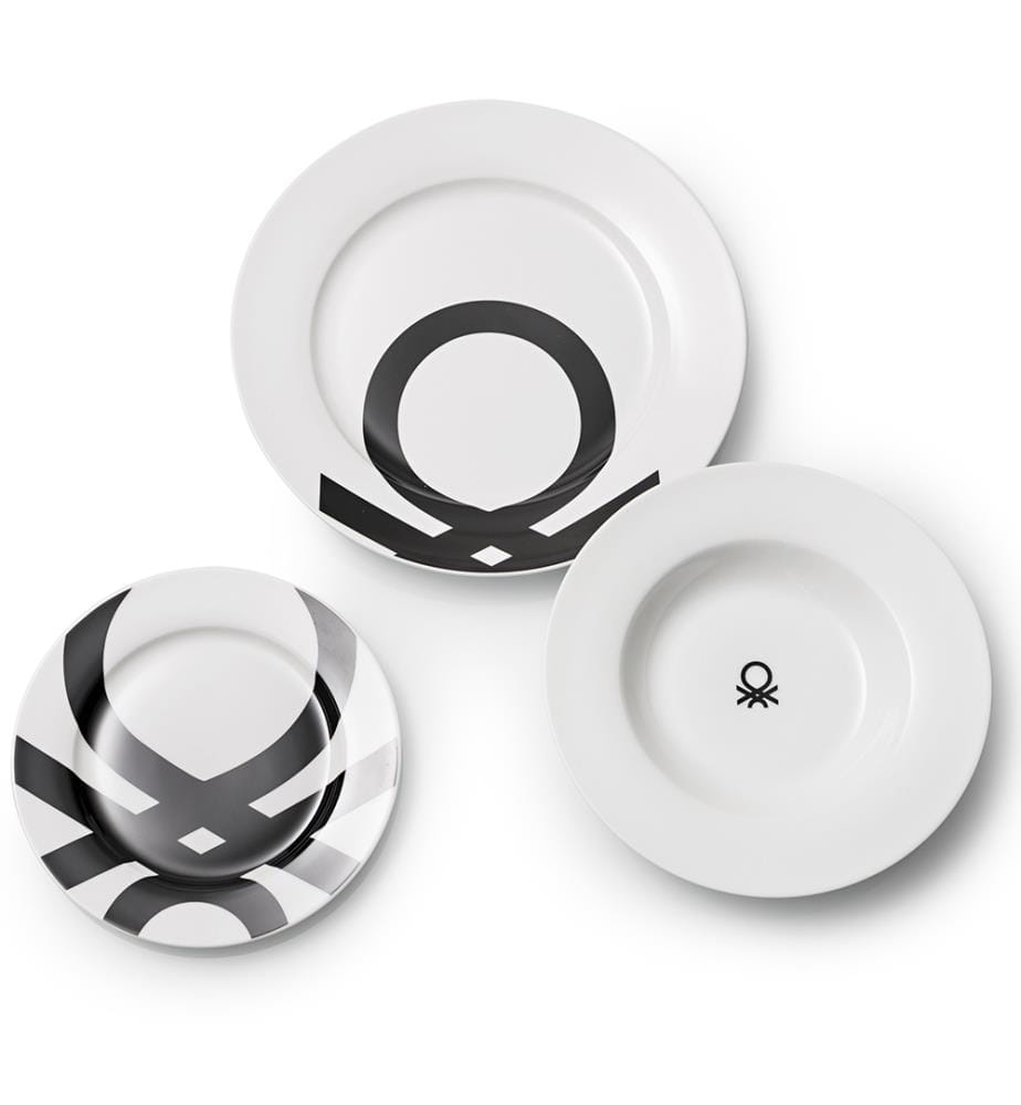 Service de Table 18 Pièces avec 4 Verres