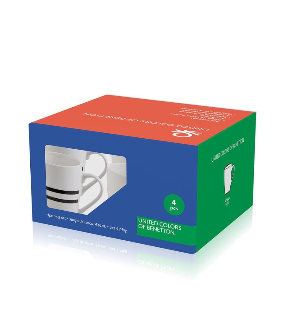 Lot de 4 Mugs 360 ml - Noir
