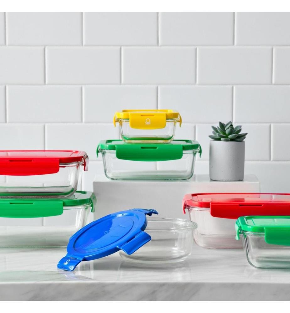 Lot de 4 Boîtes Hermétiques Rectangulaires 840 ml
