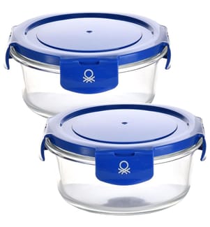Lot de 2 Boîtes Hermétiques Rondes 570 ml