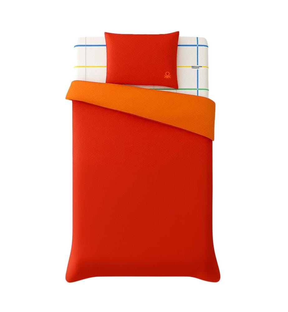 Parure de Lit 90 cm - Orange et Rouge