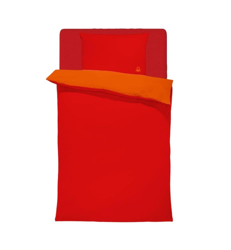 Parure de Lit 90 cm - Rouge et Orange