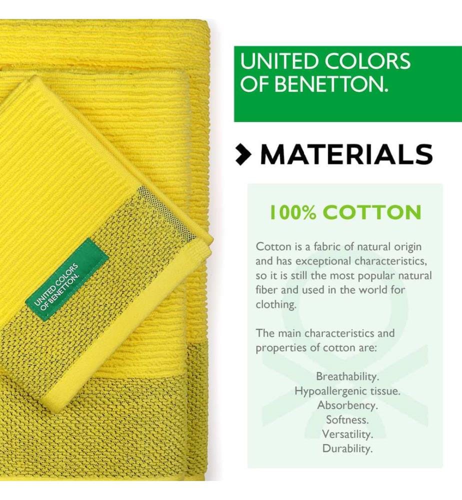 Set of 3 Bath Towels - Yellow