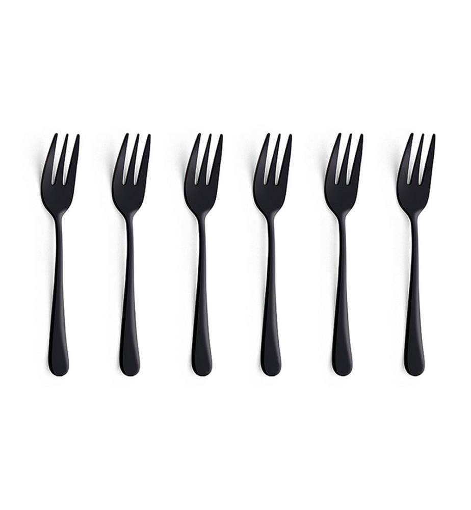 Set de 6 Fourchettes à Gâteau Texas - Noir