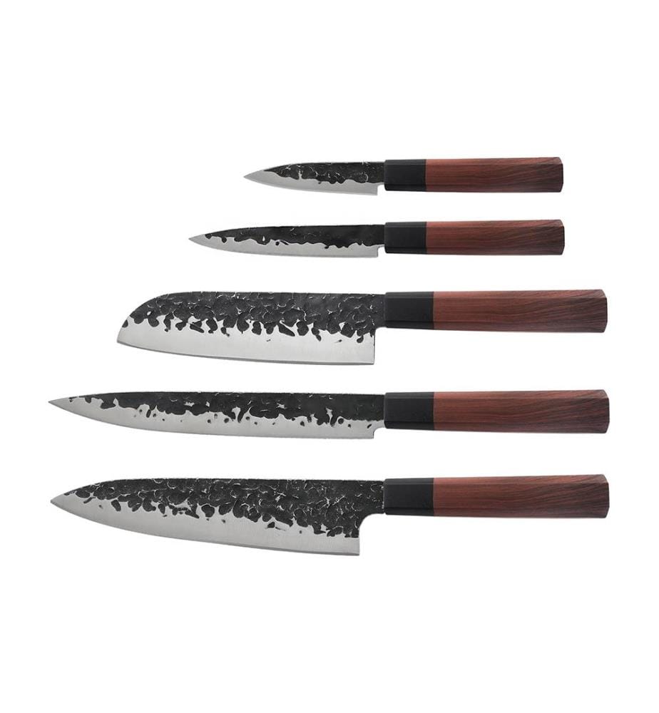 Bloc avec 5 Couteaux de Cuisine Samouraï
