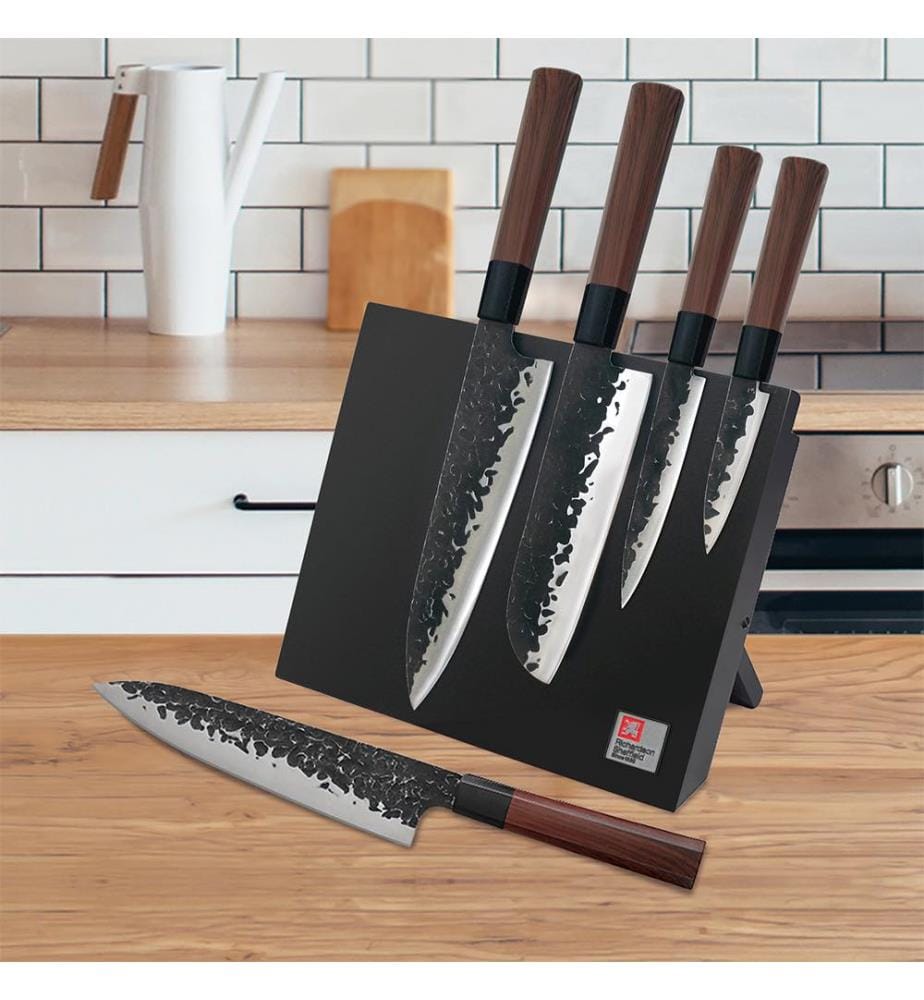 Bloc avec 5 Couteaux de Cuisine Samouraï