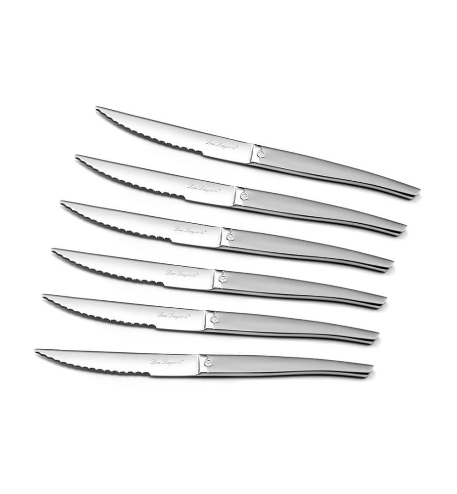Set de 6 Couteaux à Steak Jet Sable - Argenté et Gris