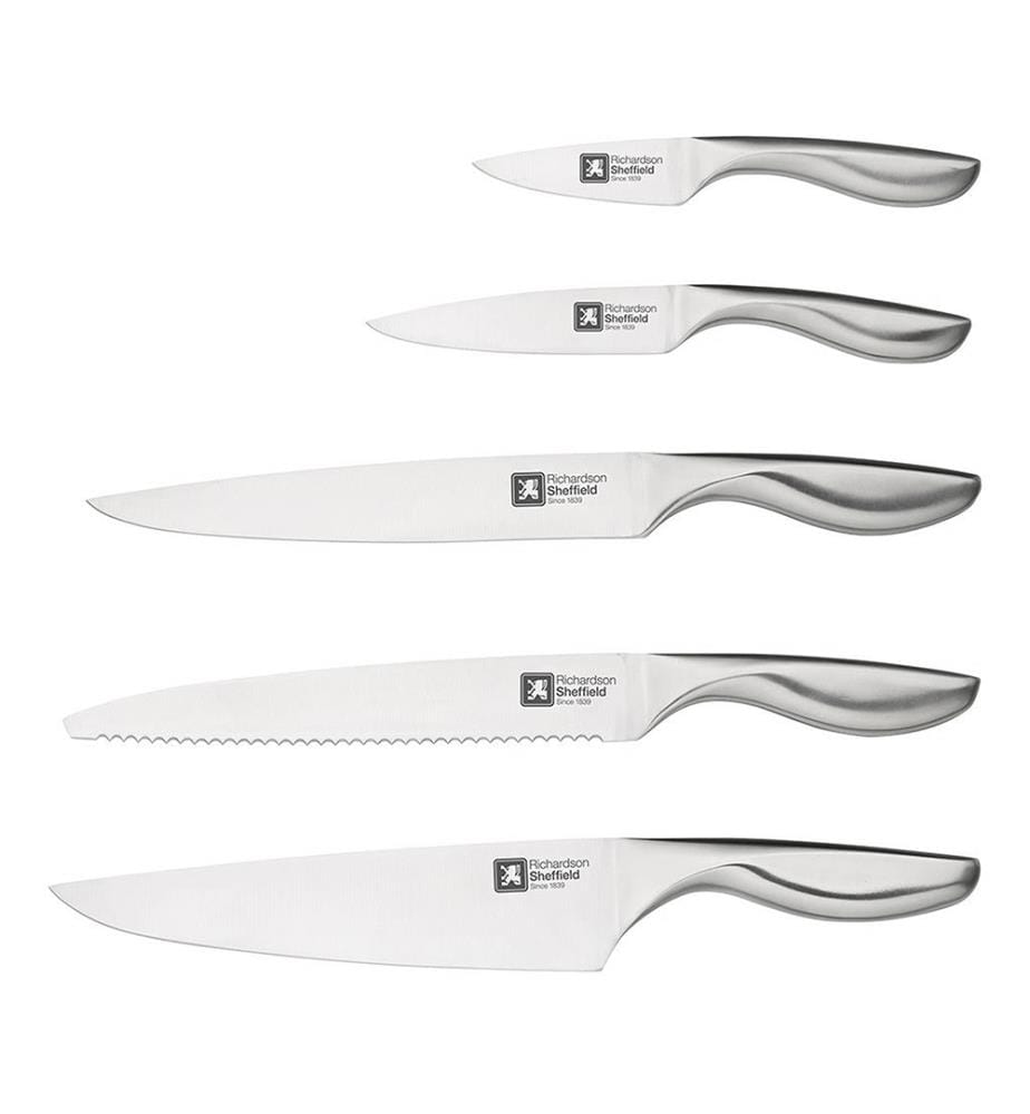 5 couteaux de cuisine Forme Bloc Bamboo