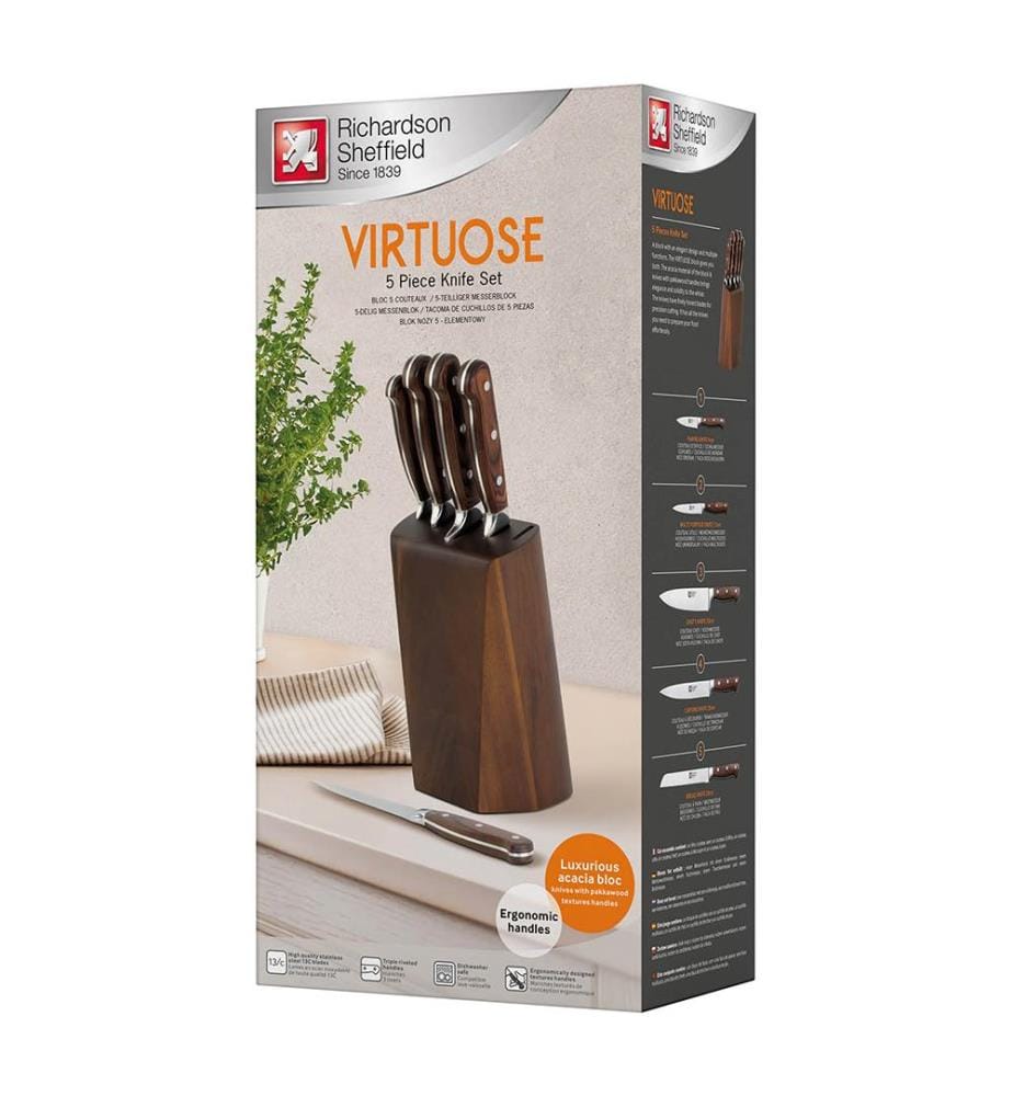 Bloc 5 Couteaux de Cuisine Virtuose