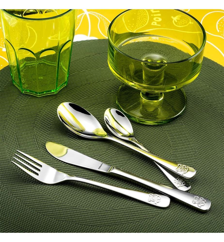 Set di 4 posate Teddy per bambini
