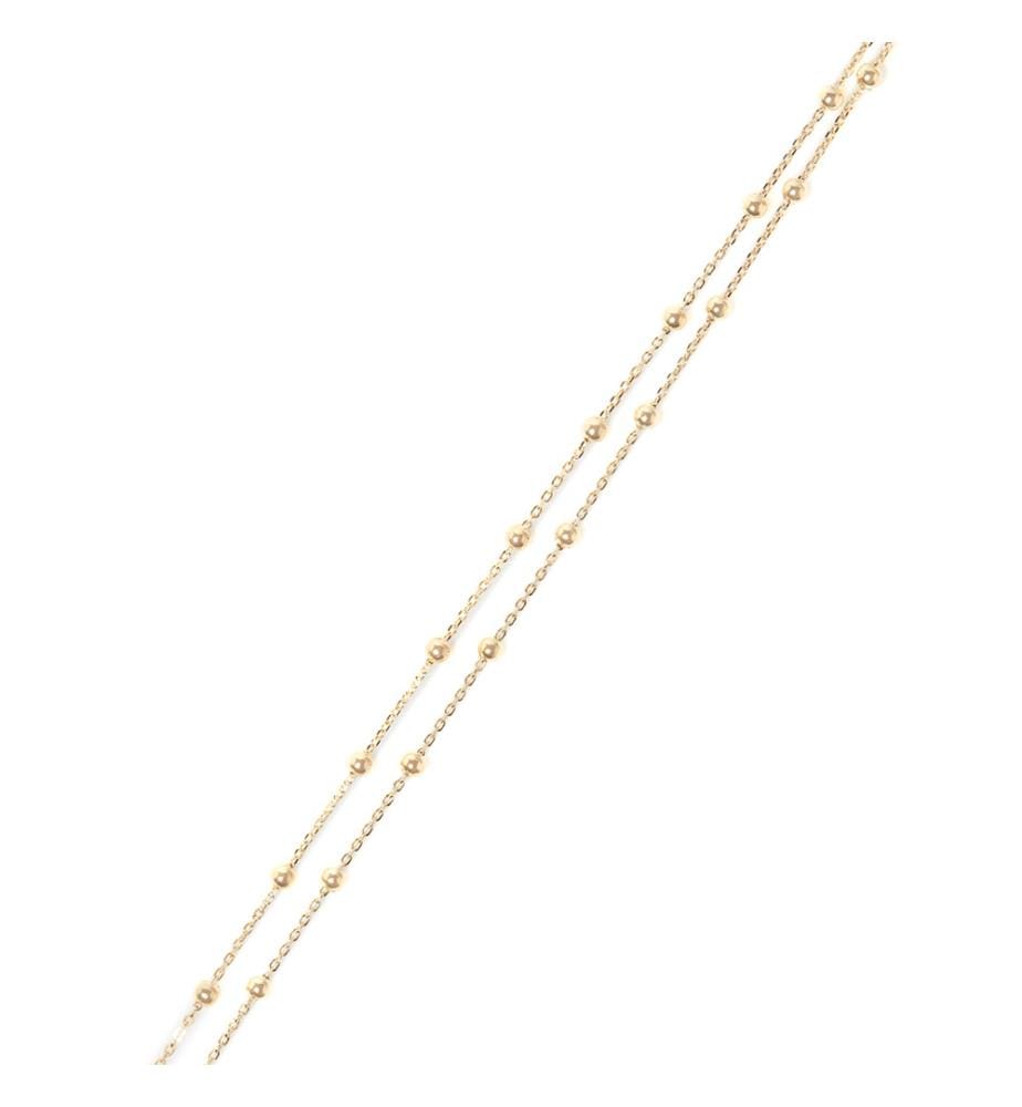Bracelet Double Chaîne - Or jaune