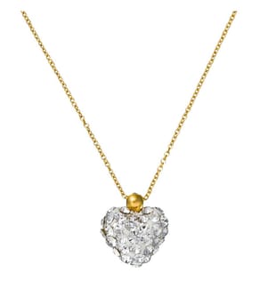 Collier Coeur De Crystal - Or Jaune