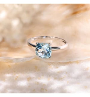 Bague Topaze Unique Topaze - Or Blanc 375/1000