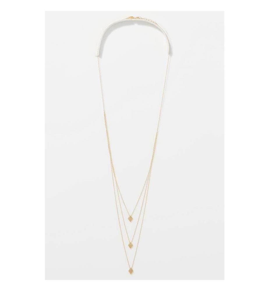 Collier Multi Rangs Losange - Or Jaune 375/1000