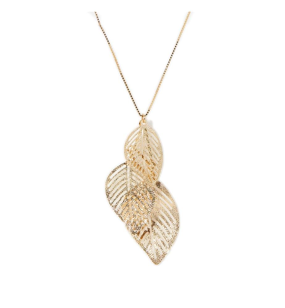 Collier Feuille de Saule or jaune 375/1000