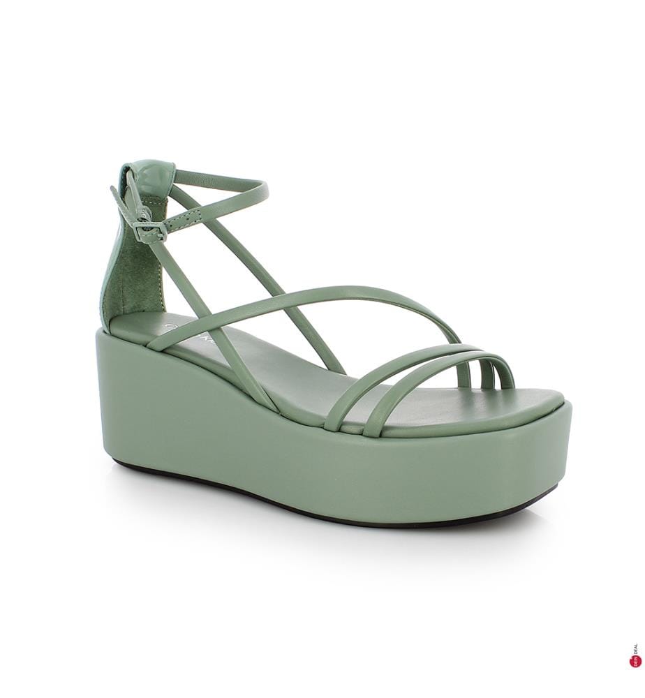Plateau-Sandalen Wedge Sandal 30 Lth - Seegrün