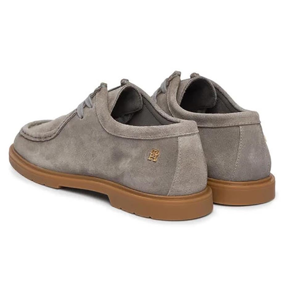 Mocassins en daim à monogramme TH - Gris Universel