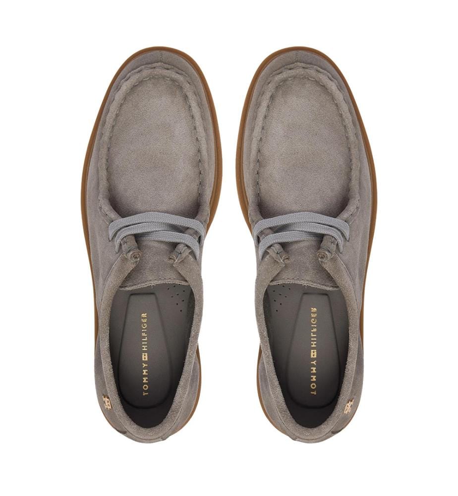 Mocassins en daim à monogramme TH - Gris Universel