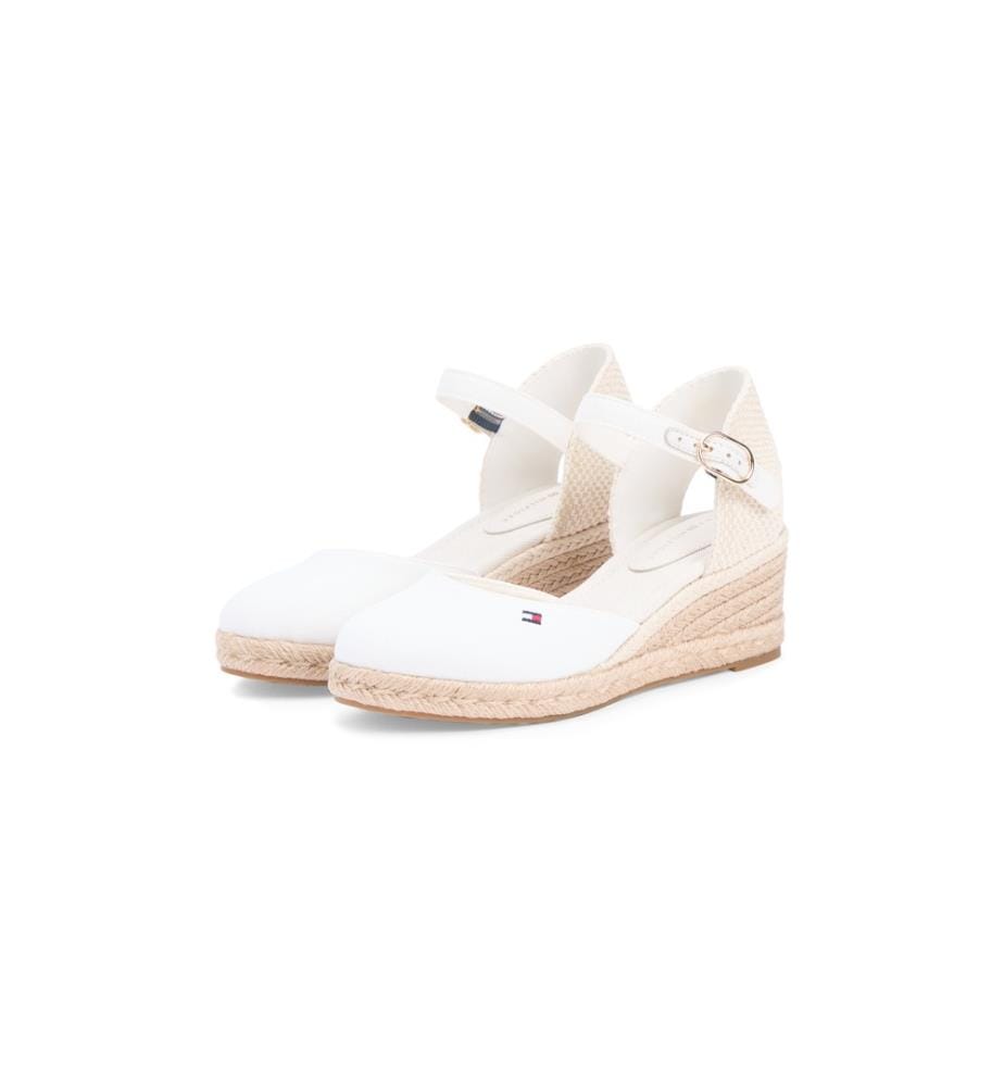 Espadrilles compensées en toile - Blanc
