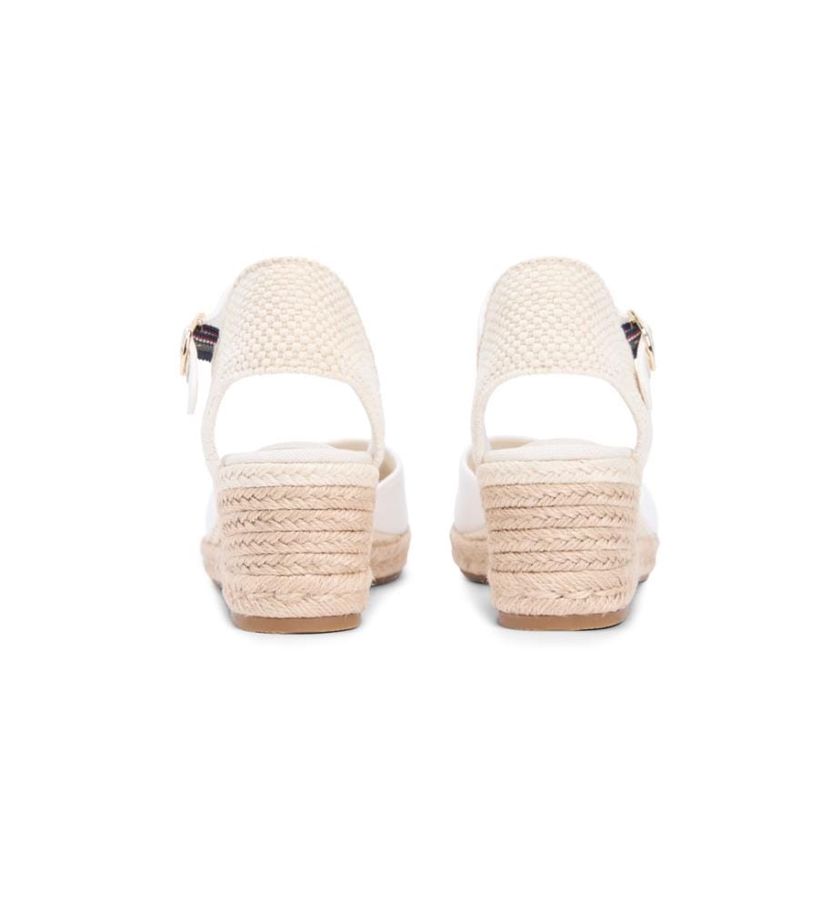 Espadrilles compensées en toile - Blanc