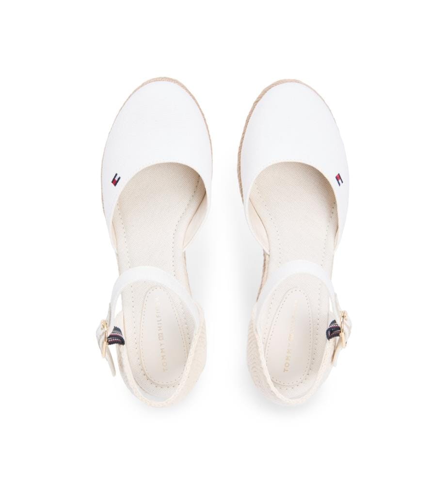 Espadrilles compensées en toile - Blanc