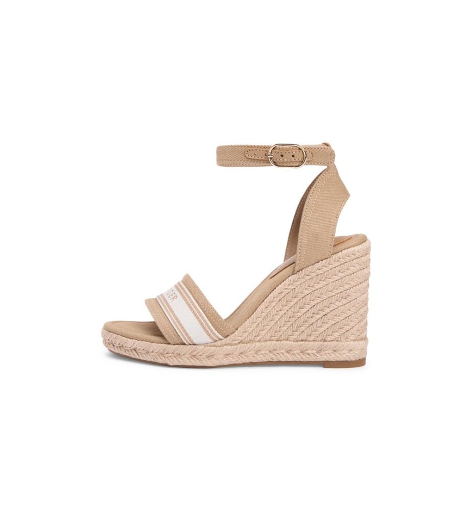 Espadrilles Compensées en Toile - Beige
