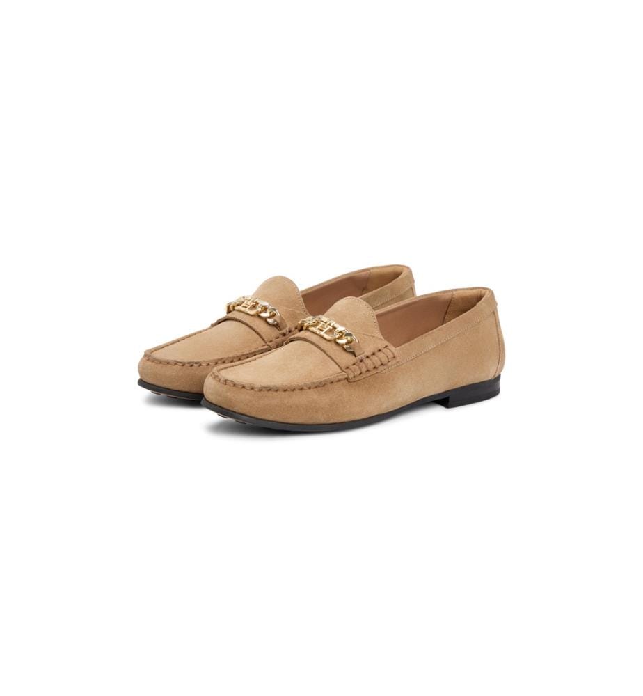 Mocassins en daim à chaîne - Safari Canvas