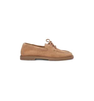 Chaussures bateau en daim à lacets légères - Safari Canvas