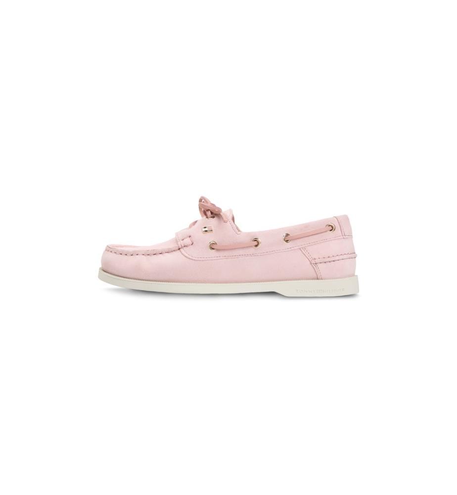 Chaussures bateau en daim - Rose
