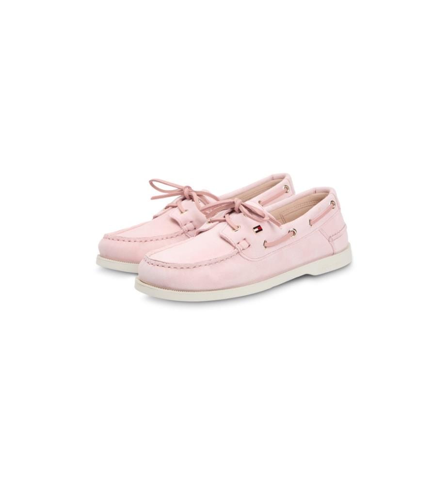 Chaussures bateau en daim - Rose