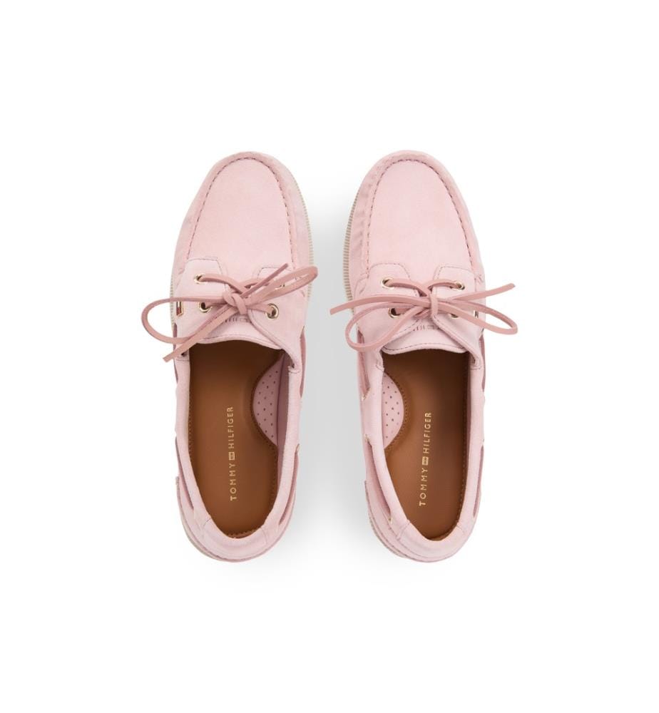 Chaussures bateau en daim - Rose